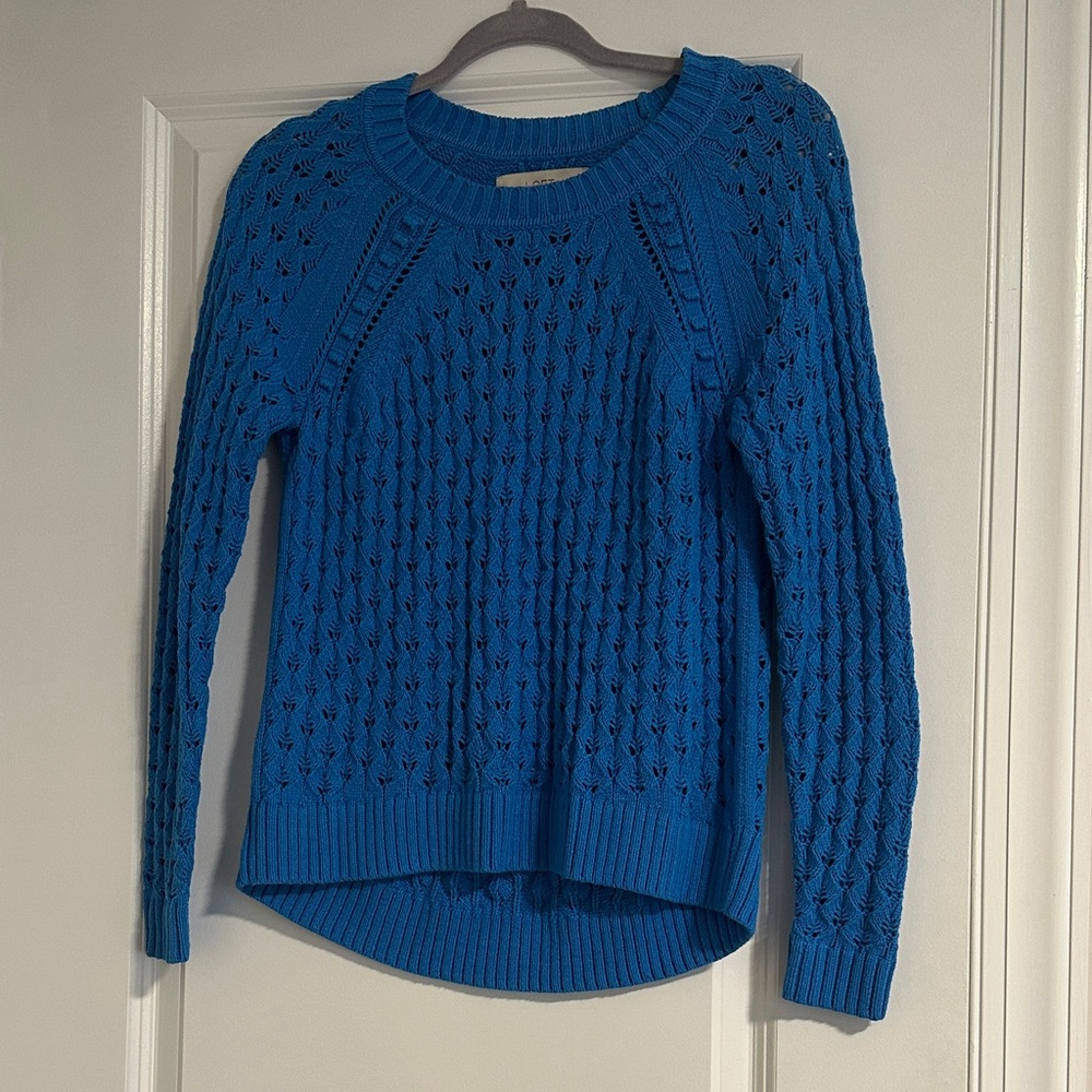 LOFT Vibrant Blue Crew Neck Sweater